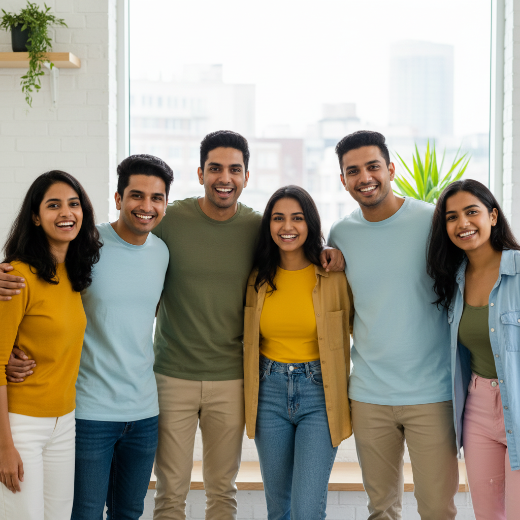 a group of friends posing (2)
