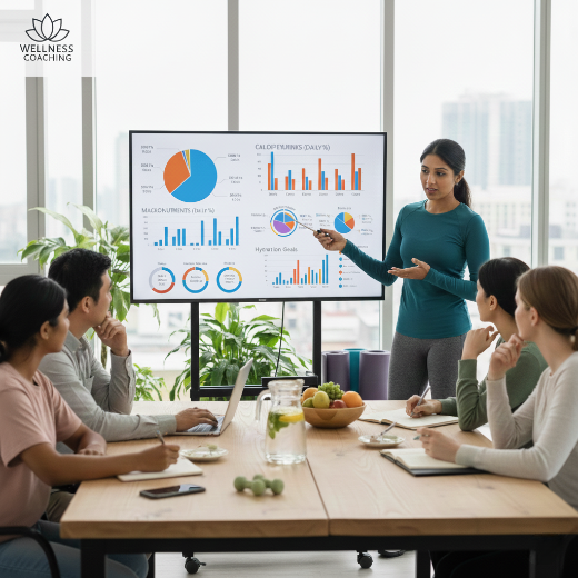 coach explaining about nutrition