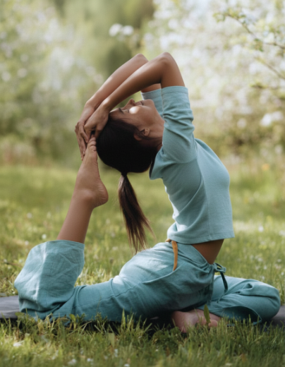 girl performing yoga
